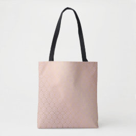 Leinwand Shopper Bag Rose Gold Geometric Tasche