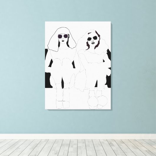 Leinwand "Sitzen" (Insitu (Holzboden))