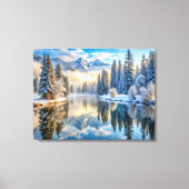 Leinwand Snowy Winter Landschaft Art (Vorderseite)