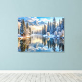 Leinwand Snowy Winter Landschaft Art (Insitu (Holzboden))