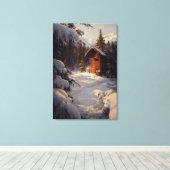 Leinwand Snowy Winter Landschaft Art (Insitu (Holzboden))