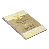 Leinwand, Spitze-Bild-Gelb-Bogen-Duschen-Gast-Buch Notizblock (Rechte Seite)