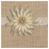Leinwand-Spitze und TAN-Blumen-Druck Stoff (Nahaufnahme)