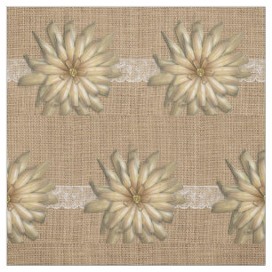 Leinwand-Spitze und TAN-Blumen-Druck Stoff