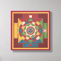 LEINWAND SQUARE - Mandala der 5 Elemente