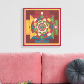LEINWAND SQUARE - Mandala der 5 Elemente (Insitu (Wohnzimmer))