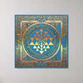 Leinwand SriYantra Yoga Meditation Indien Symbol h (Vorderseite)