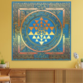Leinwand SriYantra Yoga Meditation Indien Symbol h (Insitu (Wohnzimmer))