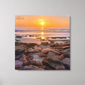 Leinwand Strand bei Sonnenaufgang (Vorderseite)