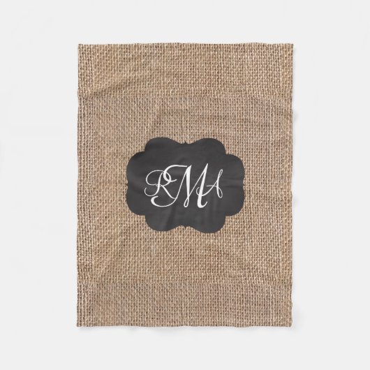 Leinwand-Tafel-Blick-Dreiergruppen-mit Monogramm Fleecedecke (Vorderseite)