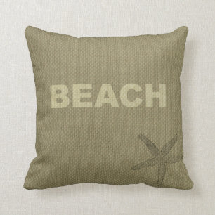 Leinwand, TAN, Strand entwarf Wurfs-Kissen Kissen