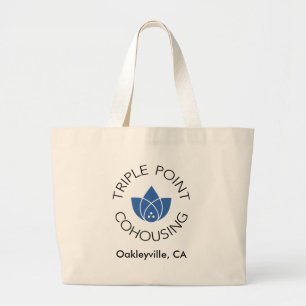 Leinwand-Tasche - dreifacher Punkt-Logo Jumbo Stoffbeutel