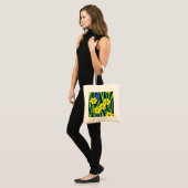 Leinwand Tasche mit Daffodischen Blume (Vorderseite (Model))