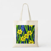 Leinwand Tasche mit Daffodischen Blume (Rückseite)