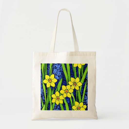 Leinwand Tasche mit Daffodischen Blume (Vorne)