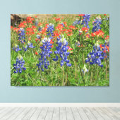 Leinwand Texas Wildblumen Bluebonnets Pinsel (Insitu (Holzboden))