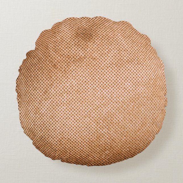 Leinwand Textur Vintager Hintergrund. Vintag, alt, Rundes Kissen (Vorderseite)