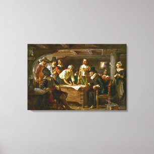 Leinwand The Mayflower Compact 1620 Jean Leon Ferr