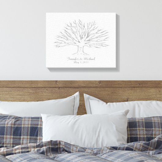 Leinwand Thumbprint Tree Guestbook (Insitu (Schlafzimmer))