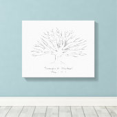 Leinwand Thumbprint Tree Guestbook (Insitu (Holzboden))