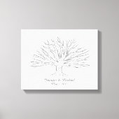 Leinwand Thumbprint Tree Guestbook (Vorderseite)
