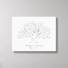 Leinwand Thumbprint Tree Guestbook