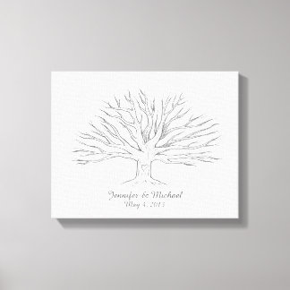 Leinwand Thumbprint Tree Guestbook