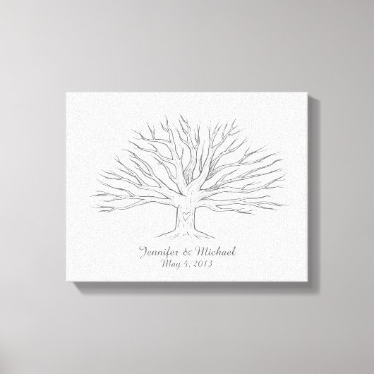 Leinwand Thumbprint Tree Guestbook (Vorderseite)
