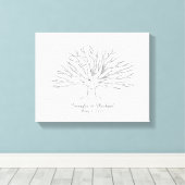 Leinwand Thumbprint Tree Guestbook (Insitu (Holzboden))