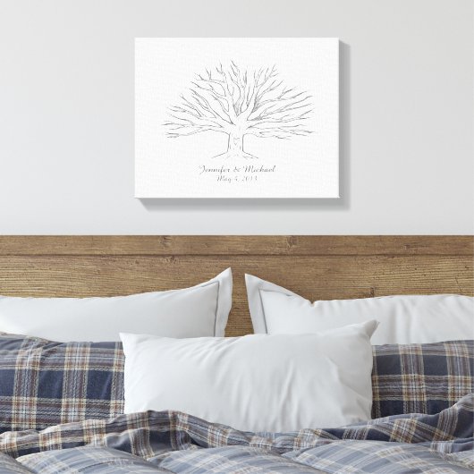 Leinwand Thumbprint Tree Guestbook (Insitu (Schlafzimmer))