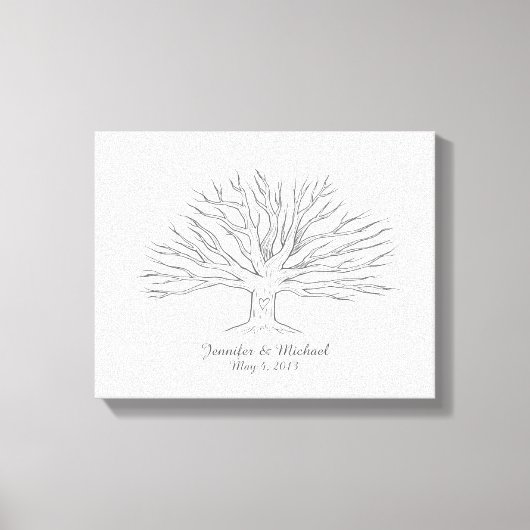 Leinwand Thumbprint Tree Guestbook (Vorderseite)