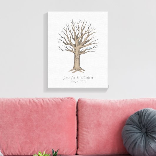 Leinwand Thumbprint Tree Guestbook (Insitu (Wohnzimmer))