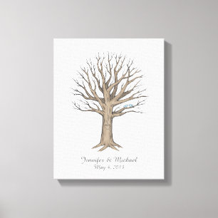 Leinwand Thumbprint Tree Guestbook