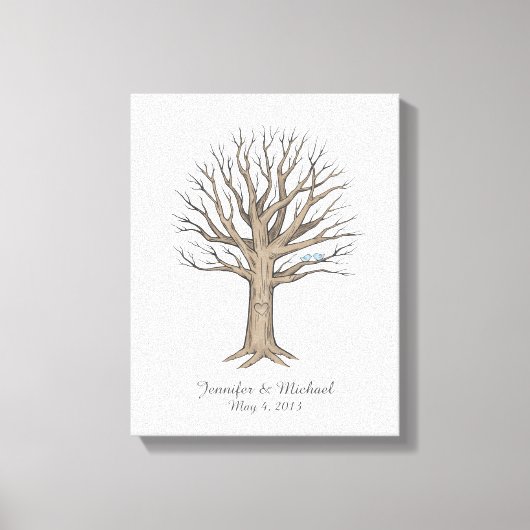 Leinwand Thumbprint Tree Guestbook (Vorderseite)
