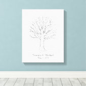 Leinwand Thumbprint Tree Guestbook (Insitu (Holzboden))