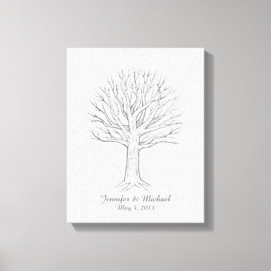 Leinwand Thumbprint Tree Guestbook (Vorderseite)