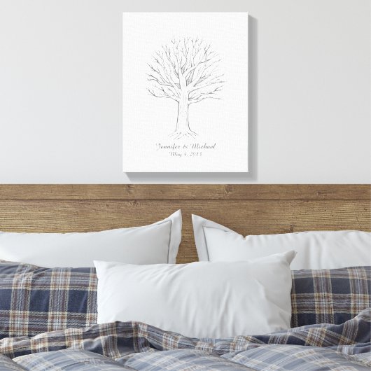 Leinwand Thumbprint Tree Guestbook (Insitu (Schlafzimmer))