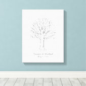 Leinwand Thumbprint Tree Guestbook (Insitu (Holzboden))