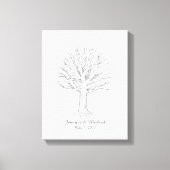 Leinwand Thumbprint Tree Guestbook (Vorderseite)