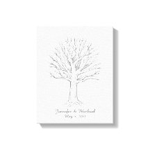 Leinwand Thumbprint Tree Guestbook