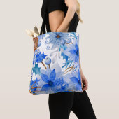 Leinwand Tote Bag, Totbeutel mit Blumendruck, Tasche (Von Nahem)