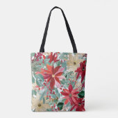Leinwand Tote Beutel für Frauen Ästhetische Blume Tasche (Rückseite)