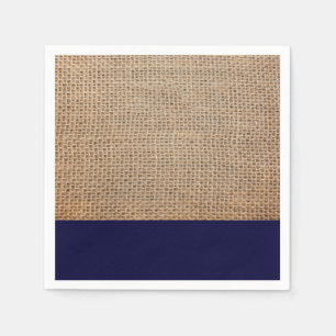 Leinwand-u. Marine-Blau Serviette