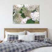 Leinwand - überzogen - Weiße Hydrangeas l (Insitu (Schlafzimmer))