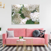 Leinwand - überzogen - Weiße Hydrangeas l (Insitu (Wohnzimmer))