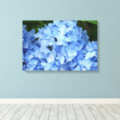 Leinwand - umhüllt - Blaues Hydrangea (Insitu (Holzboden))