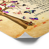 Leinwand und Gedicht von Schmetterlingposter (Matt Poster (Ecke)