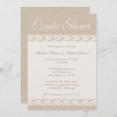 Leinwand und schnürt sich | Paar-Dusche Einladung (Vorne/Hinten)