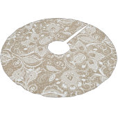 Leinwand und Spitze-Baum-Rock Polyester Weihnachtsbaumdecke (Schrägansicht)