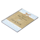 Leinwand-und Spitze-Bild-blaues Notizblock (Linke Seite)